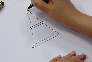 法国巴黎埃菲尔铁塔简笔画步骤图片