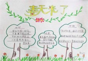 小学生春天手抄报内容图片