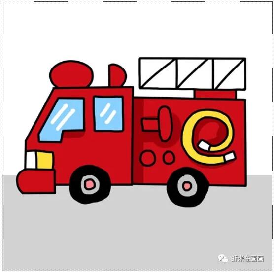 消防车简笔画教程图片