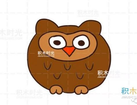 猫头鹰简笔画教程图片大全