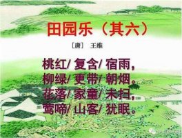 王维田园乐其六古诗带拼音版