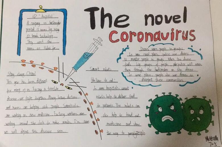 防控新型冠状病毒英语手抄报