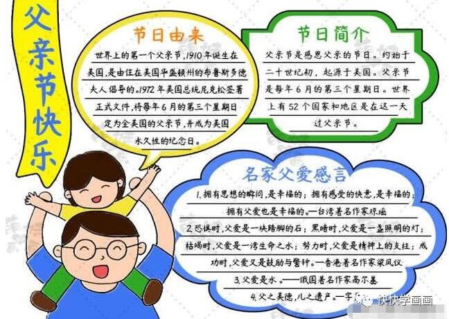 父亲节手抄报图片大全简单漂亮