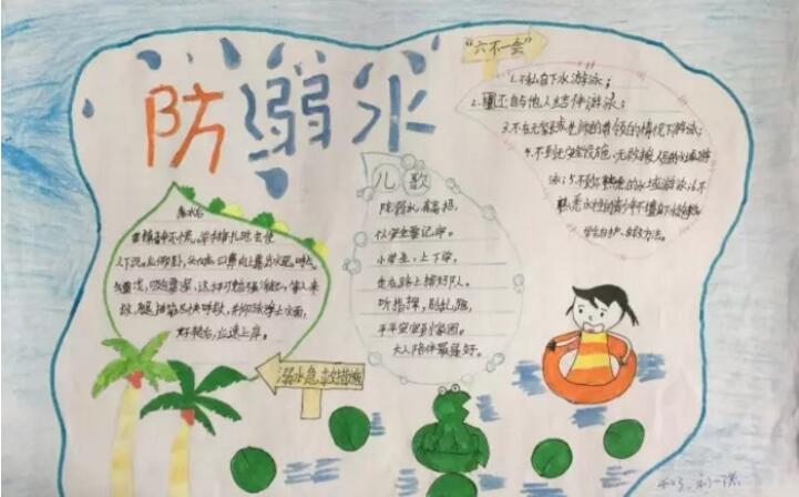 小学生防溺水手抄报简单又漂亮