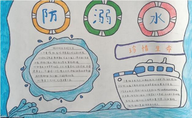 珍爱生命预防溺水手抄报简单好看