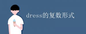 dress的复数形式