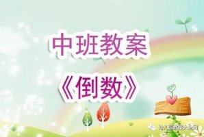 幼儿园中班数学教案《倒数》