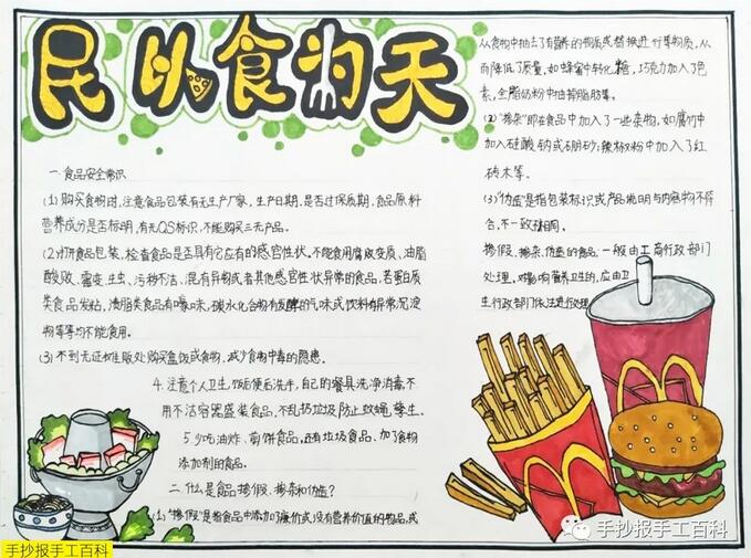 食品安全手抄报图片合集