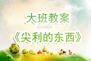 幼儿园大班安全教案《尖利的东西》含反思