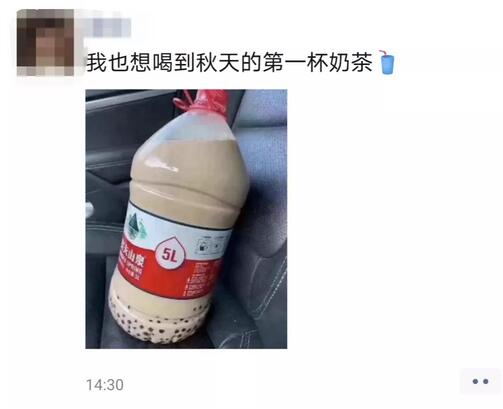 秋天的第一杯奶茶什么梗