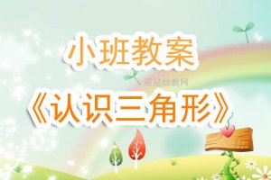 幼儿园小班《认识三角形》数学教案及反思