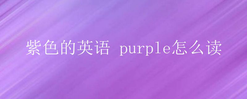 紫色的英语purple怎么读 英语学习 宝贝宝贝网