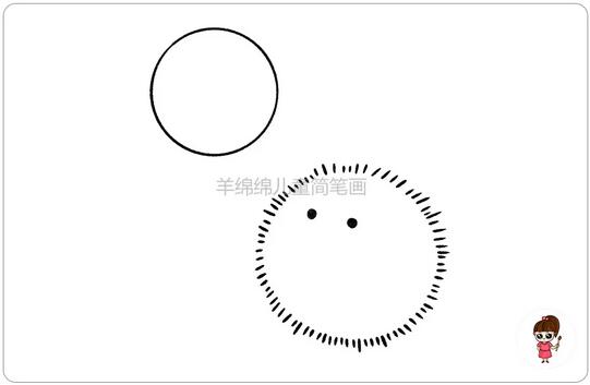 萌萌的小鸡简笔画教程图片