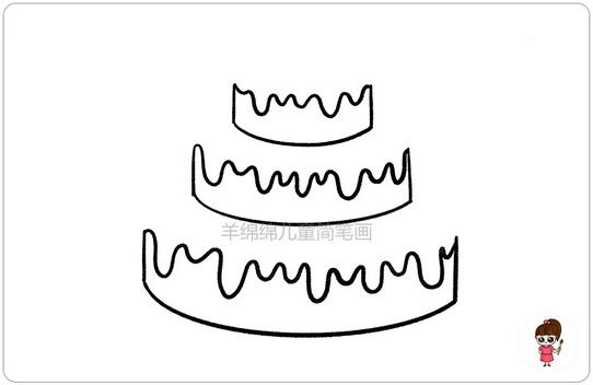 生日蛋糕简笔画