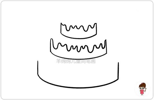 生日蛋糕简笔画