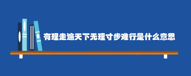 有理走遍天下无理寸步难行是什么意思