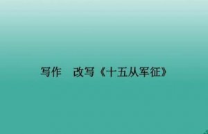 改写十五从军征600字作文