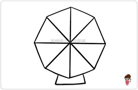 米字画雨伞简笔画教程图片