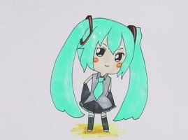 初音未来简笔画怎么画步骤图片