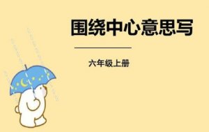 围绕中心意思写六年级作文