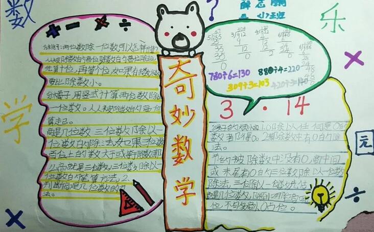 小学数学手抄报图片简单又漂亮