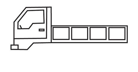 大货车简笔画怎么画步骤图片