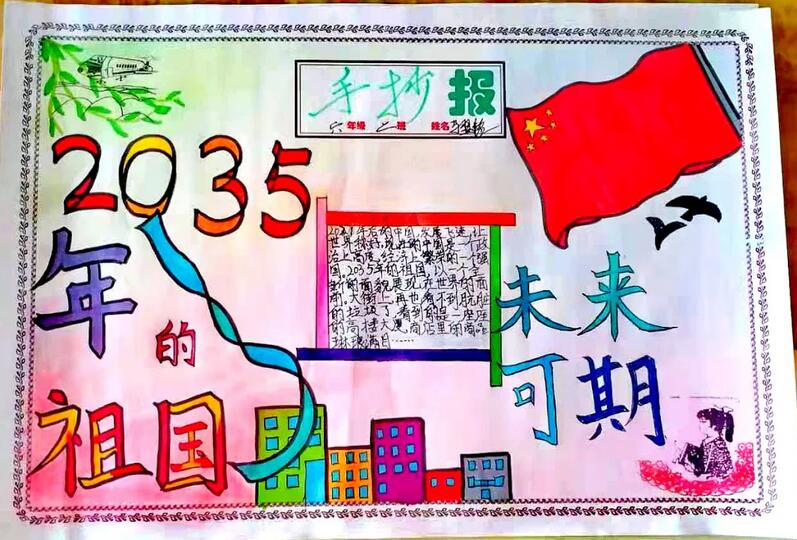 未来2035年的祖国手抄报图片大全