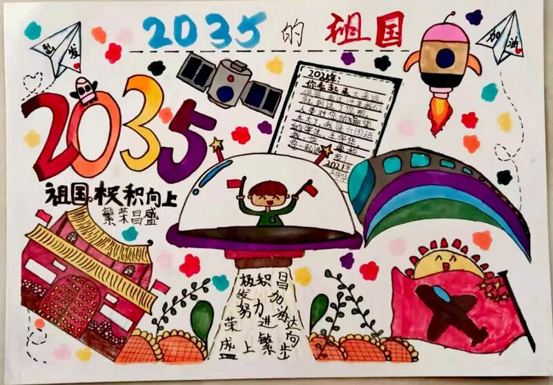 未来2035年的祖国手抄报图片大全