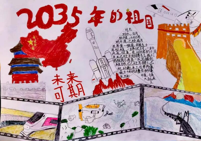 未来2035年的祖国手抄报图片大全