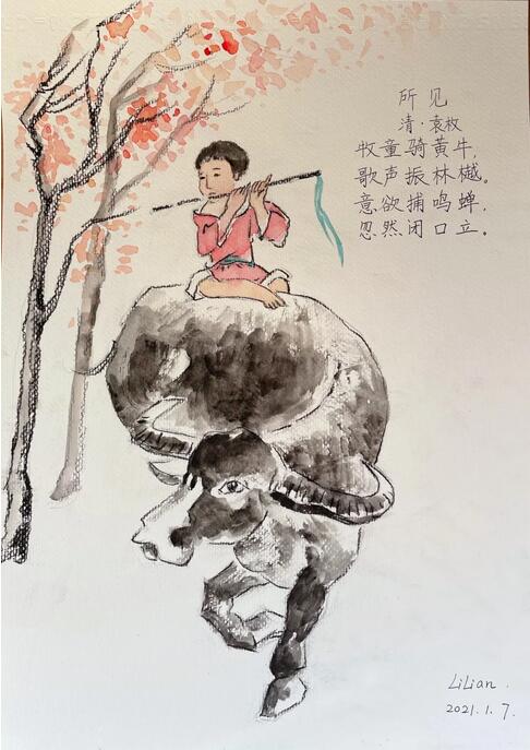 所见古诗配画