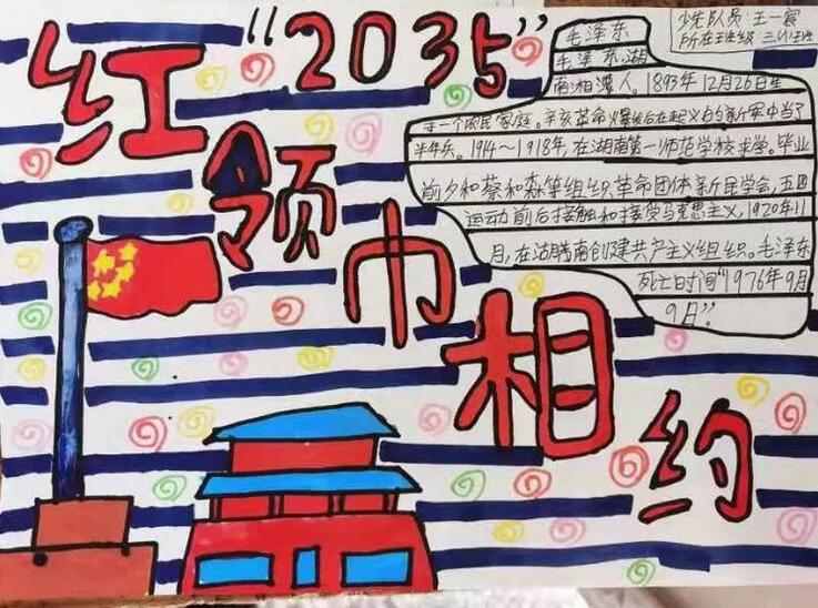 红领巾相约2035手抄报图片