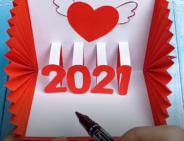 简单的2021年新年贺卡手工制作