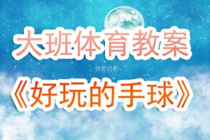 幼儿园大班《好玩的手球》体育教案