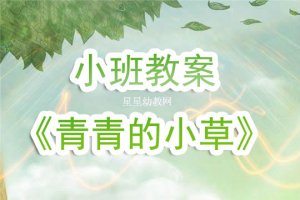 幼儿园小班教案《青青的小草》含反思