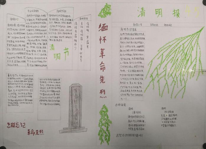 清明节手抄报图片简单又漂亮