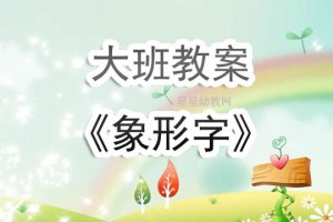 幼儿园大班教案《象形字》含反思