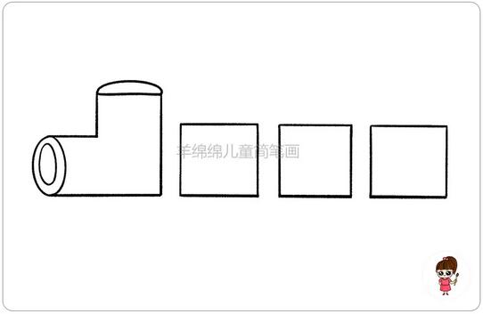 超简单的小火车简笔画