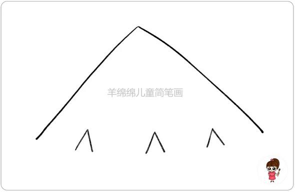 学画美丽的风筝简笔画