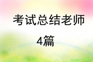 考试总结老师4篇