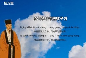 杨万里晓出净慈寺送林子方古诗带拼音版 意思及赏析