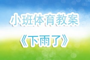 幼儿园小班体育教案《下雨了》含反思