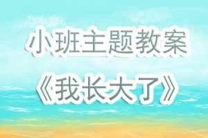 幼儿园小班教案《我长大了》含反思