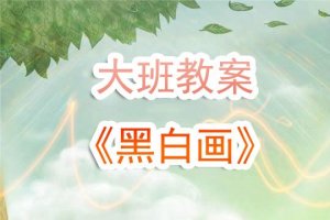 幼儿园大班美术教案《黑白画》