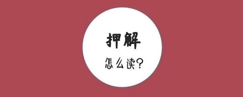 押解的拼音怎么读