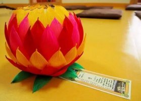 五彩荷花手工制作