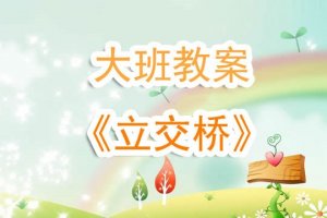 幼儿园大班教案《立交桥》含反思