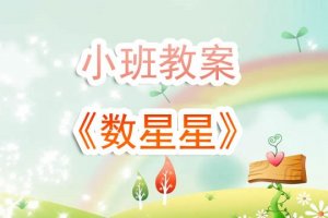 幼儿园小班教案《数星星》