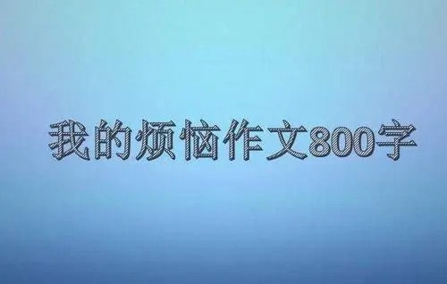 我的烦恼作文800字初一优秀作文（12篇）