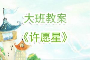 幼儿园大班教案《许愿星》含反思