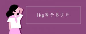 1kg等于多少斤